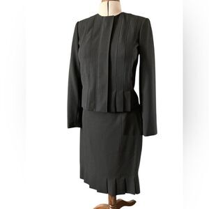 Atelier Black Suit Size 4 Business Office Funeral Classic Pleats